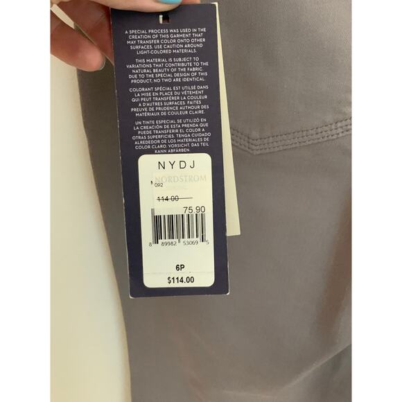 NYDJ Straight Grey Pants‎ NWT size 6 - Picture 4 of 8